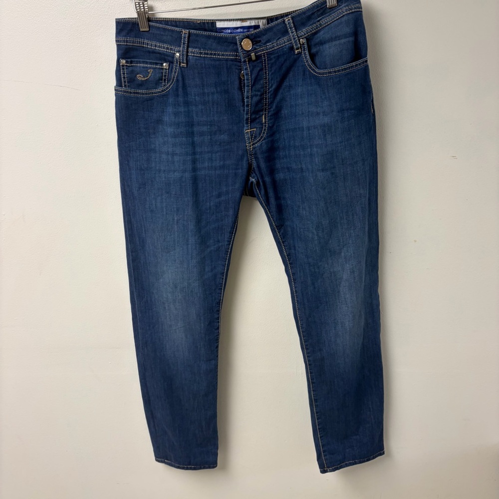 Jacob‎ Cohën Bard Slim Dark Blue Denim Jeans Size 35x28